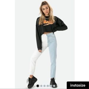 ADIKA Stevens Color Block Mom Jeans